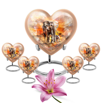 Personalized Elephant Keepsake Urn for Human Ashes - 10-inch, 200 cu in - Yatskia