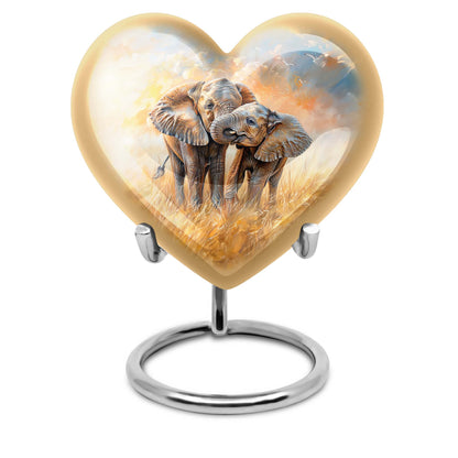 Personalized Elephant Cremation Urn for Men & Women - 10-inch, 200 cu in - Yatskia