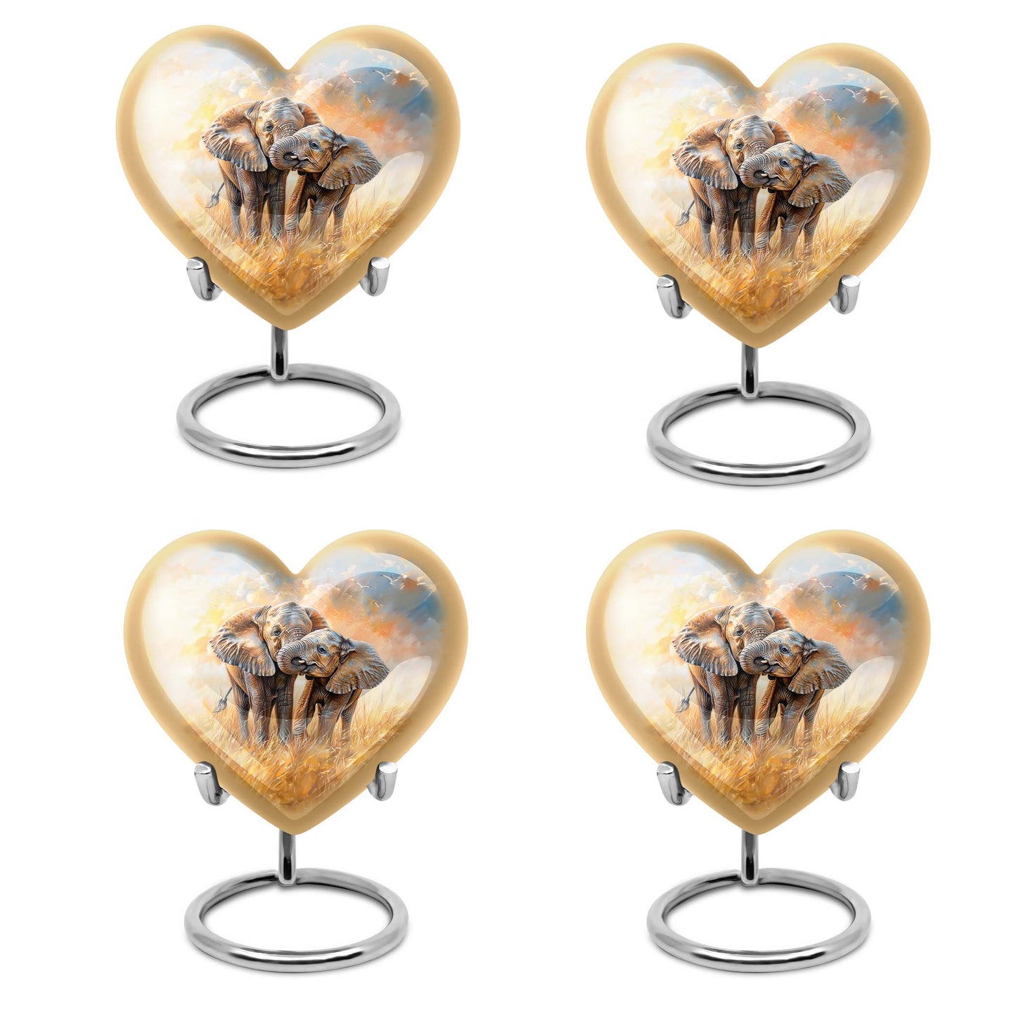 Personalized Elephant Cremation Urn for Men & Women - 10-inch, 200 cu in - Yatskia