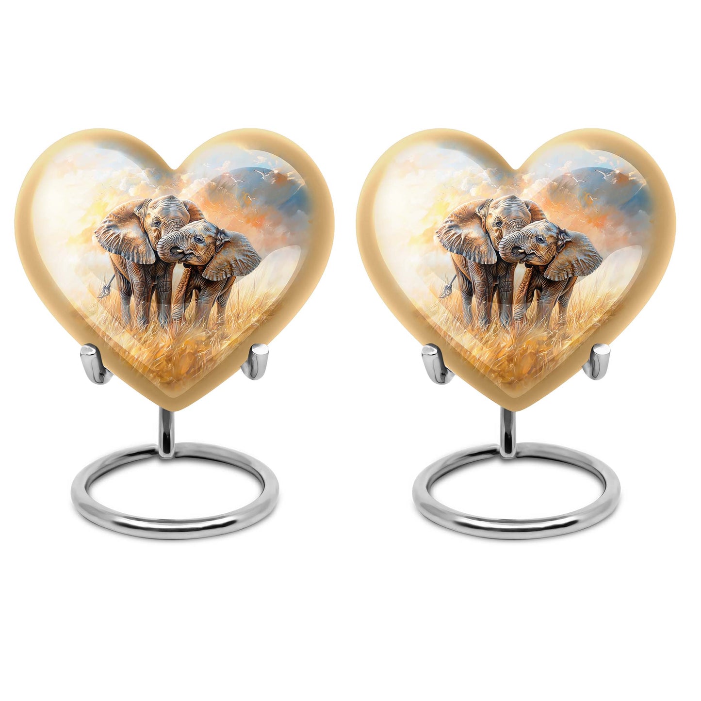 Personalized Elephant Cremation Urn for Men & Women - 10-inch, 200 cu in - Yatskia