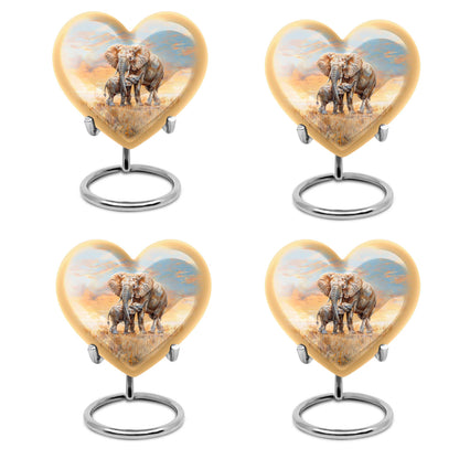 Personalized Elephant Keepsake Urn for Human Ashes - 10-inch, 200 cu in - Yatskia