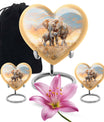 Elephant Family Cremation Urns For Men Funeral, Ashes Cremation Urn