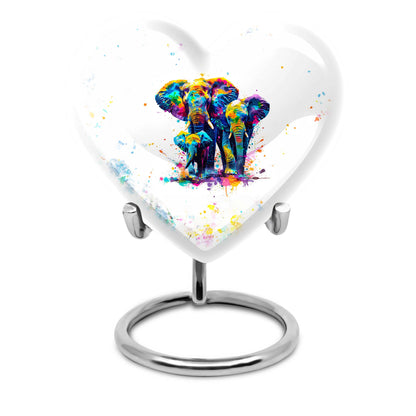 Personalized Elephant Keepsake Urn for Human Ashes - 10-inch, 200 cu in - Yatskia