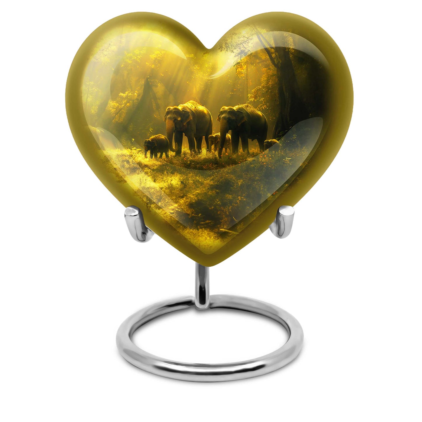 Personalized Elephant Cremation Urn for Human Ashes - 10-inch, 200 cu in - Yatskia