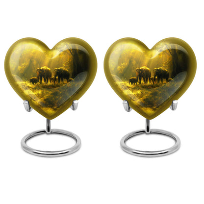 Personalized Elephant Cremation Urn for Human Ashes - 10-inch, 200 cu in - Yatskia