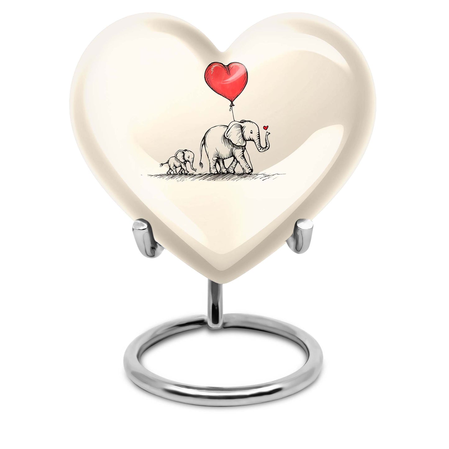 Personalized Elephant Keepsake Urn for Human Ashes - 10-inch, 200 cu in - Yatskia