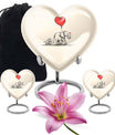 Elephant Family Cremation Urns For Human Ashes - Keepsake Urn Set
