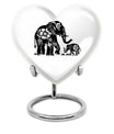 Elephant Family Medium Urn Funeral, Ashes Memorial Urn