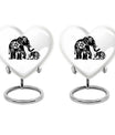 Elephant Family Medium Urn Funeral, Ashes Memorial Urn