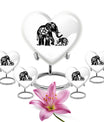 Elephant Family Medium Urn Funeral, Ashes Memorial Urn