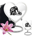 Elephant Family Medium Urn Funeral, Ashes Memorial Urn