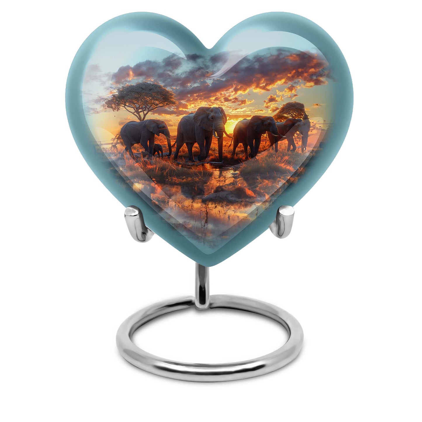 Personalized Elephant Cremation Urn for Human Ashes - 10-inch, 200 cu in - Yatskia