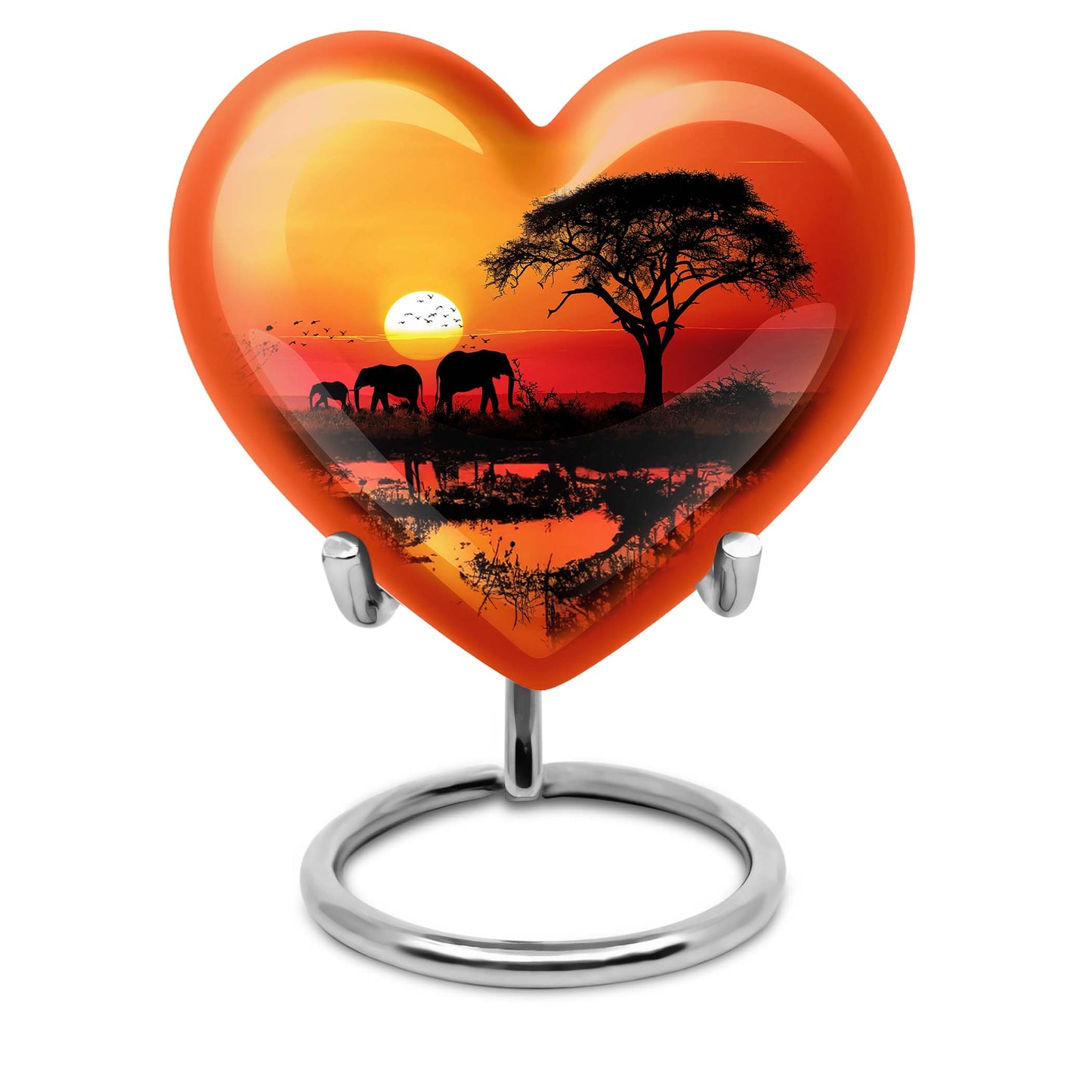Personalized Elephant Keepsake Urn for Human Ashes - 10-inch, 200 cu in - Yatskia