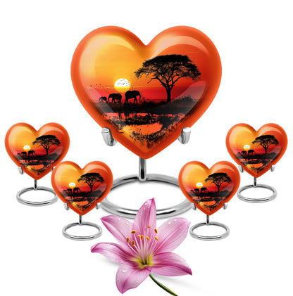 Personalized Elephant Keepsake Urn for Human Ashes - 10-inch, 200 cu in - Yatskia