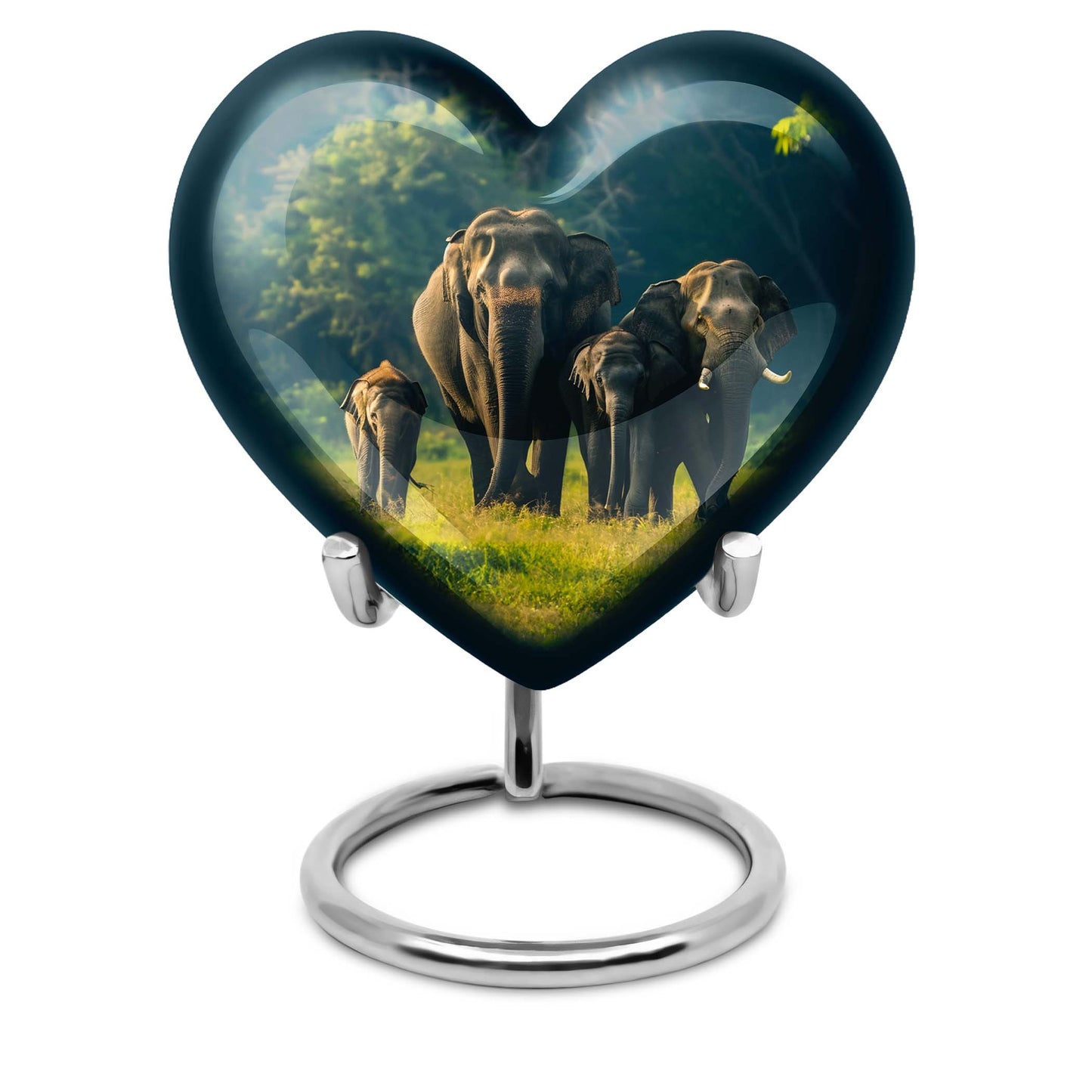 Personalized Elephant Memorial Urn for Human Ashes - 10-inch, 200 cu in - Yatskia