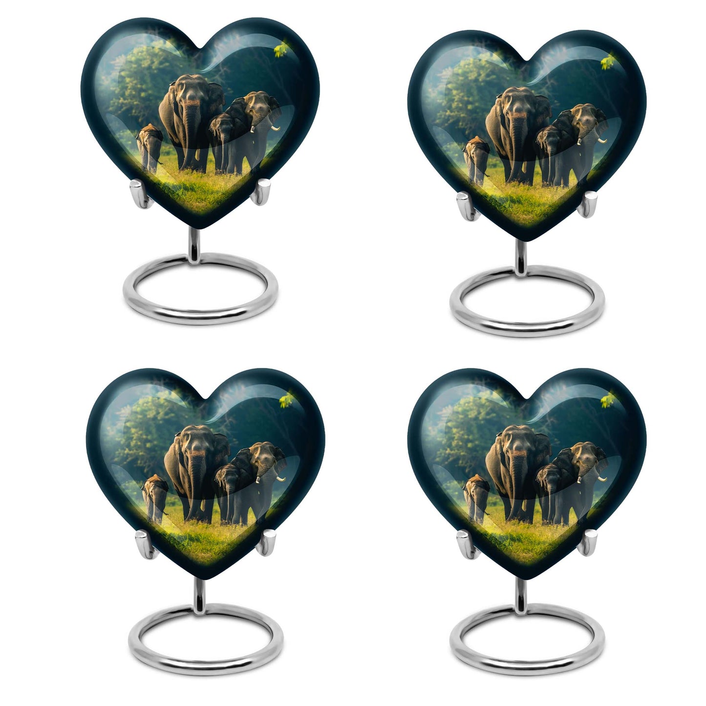 Personalized Elephant Memorial Urn for Human Ashes - 10-inch, 200 cu in - Yatskia