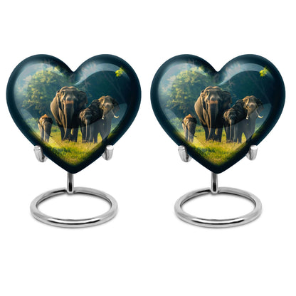 Personalized Elephant Memorial Urn for Human Ashes - 10-inch, 200 cu in - Yatskia