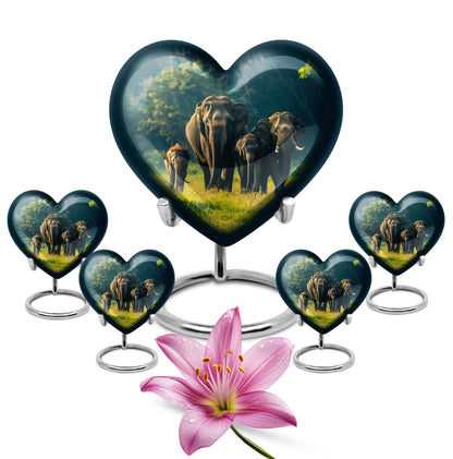 Personalized Elephant Memorial Urn for Human Ashes - 10-inch, 200 cu in - Yatskia