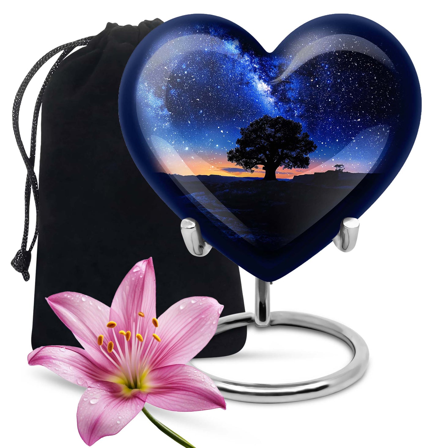 Personalized Galaxy Cremation Urn for Human Ashes - 10-inch, 200 cu in - Yatskia