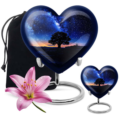 Personalized Galaxy Cremation Urn for Human Ashes - 10-inch, 200 cu in - Yatskia