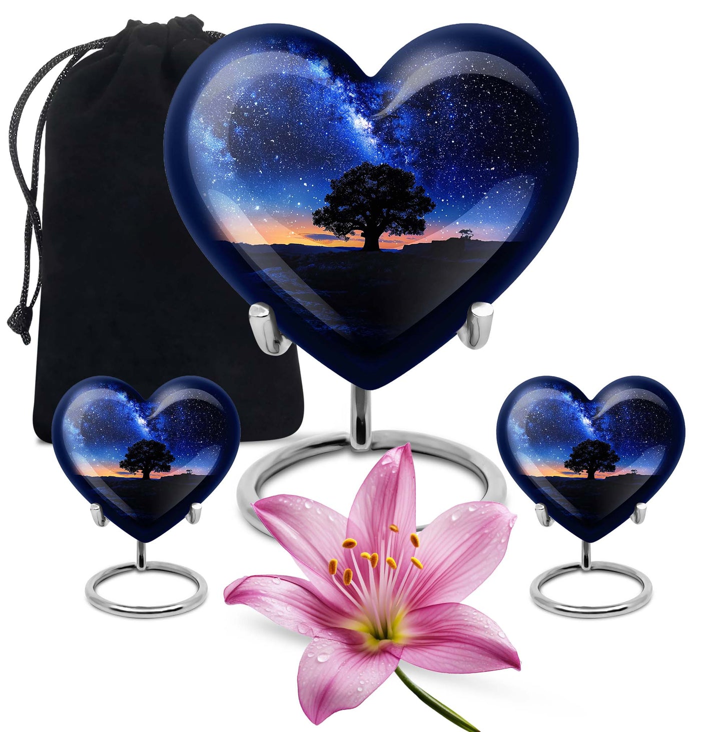Personalized Galaxy Cremation Urn for Human Ashes - 10-inch, 200 cu in - Yatskia