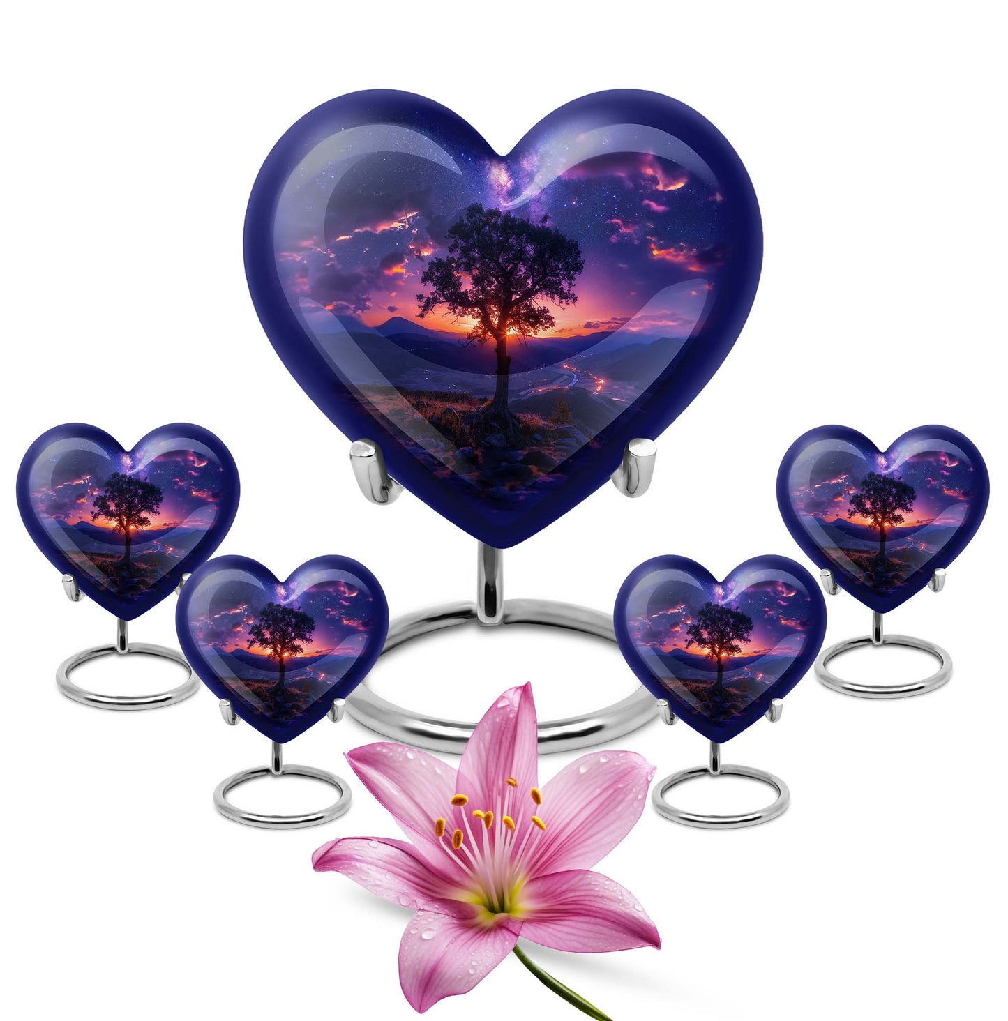 Personalized Galaxy Cremation Urn for Women - 10-inch, 200 cu in - Yatskia