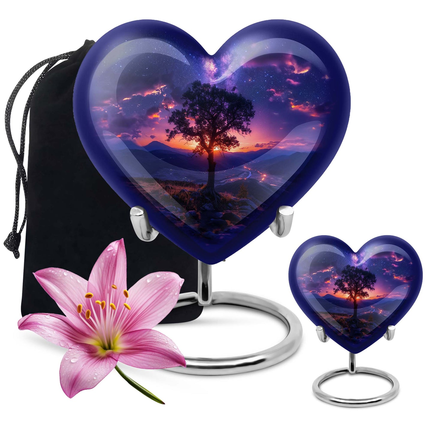 Personalized Galaxy Cremation Urn for Women - 10-inch, 200 cu in - Yatskia