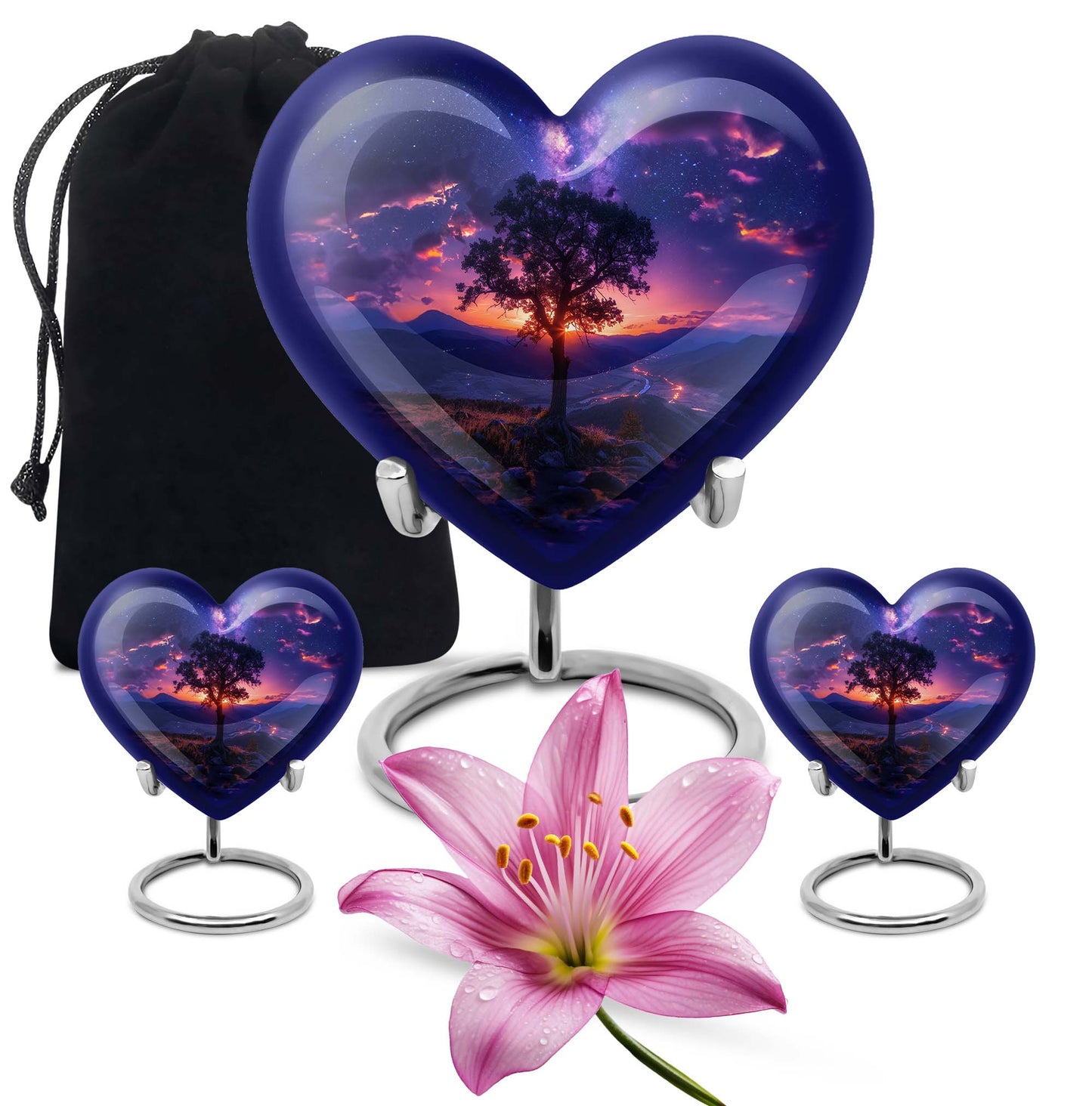 Personalized Galaxy Cremation Urn for Women - 10-inch, 200 cu in - Yatskia