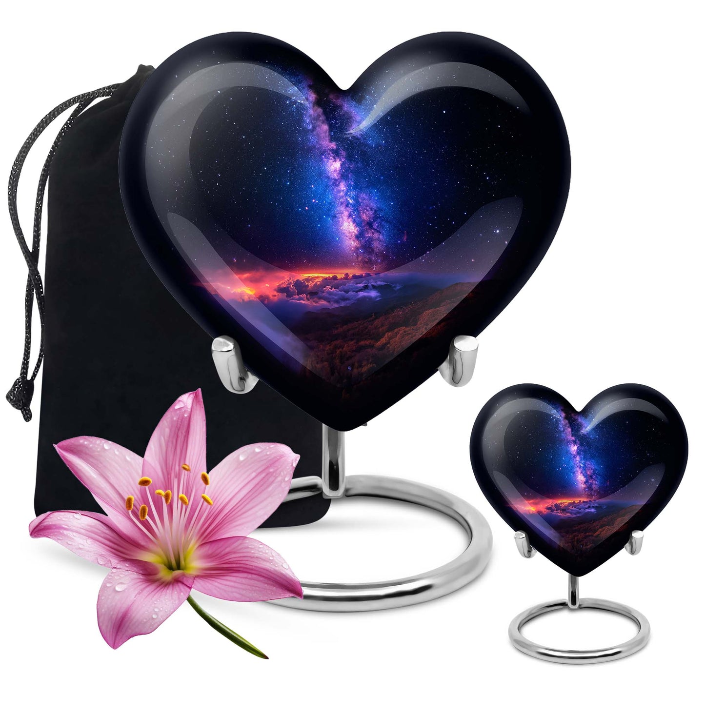 Personalized Galaxy Cremation Urn for Human Ashes - 10-inch, 200 cu in - Yatskia