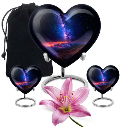 Personalized Galaxy Cremation Urn for Human Ashes - 10-inch, 200 cu in - Yatskia