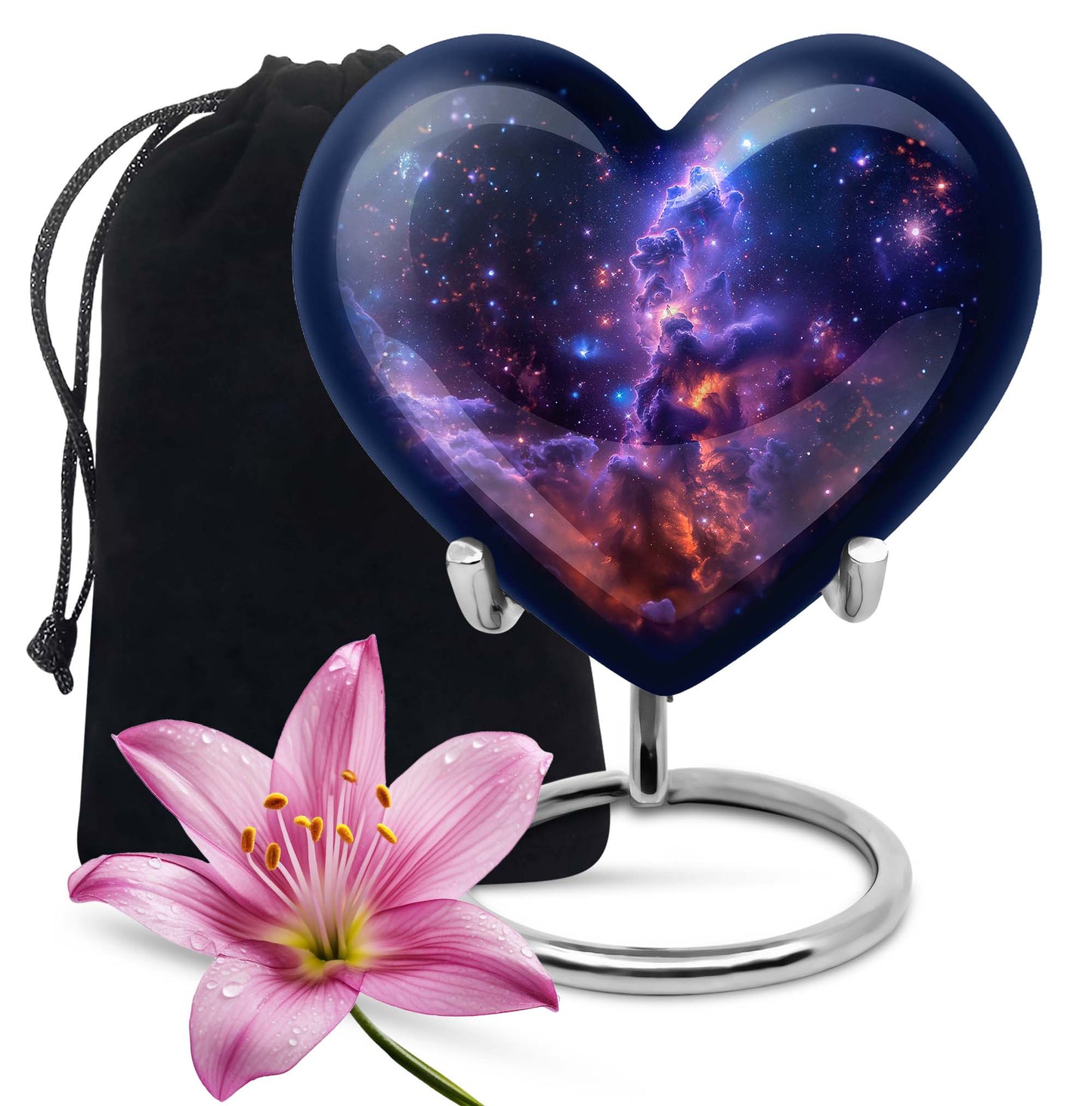 Personalized Galaxy Cremation Urn for Human Ashes - 10-inch, 200 cu in - Yatskia