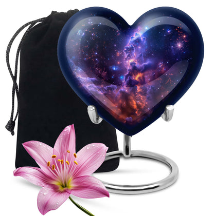 Personalized Galaxy Cremation Urn for Human Ashes - 10-inch, 200 cu in - Yatskia