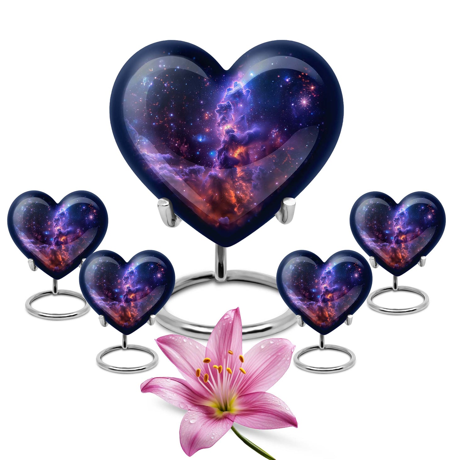 Personalized Galaxy Cremation Urn for Human Ashes - 10-inch, 200 cu in - Yatskia