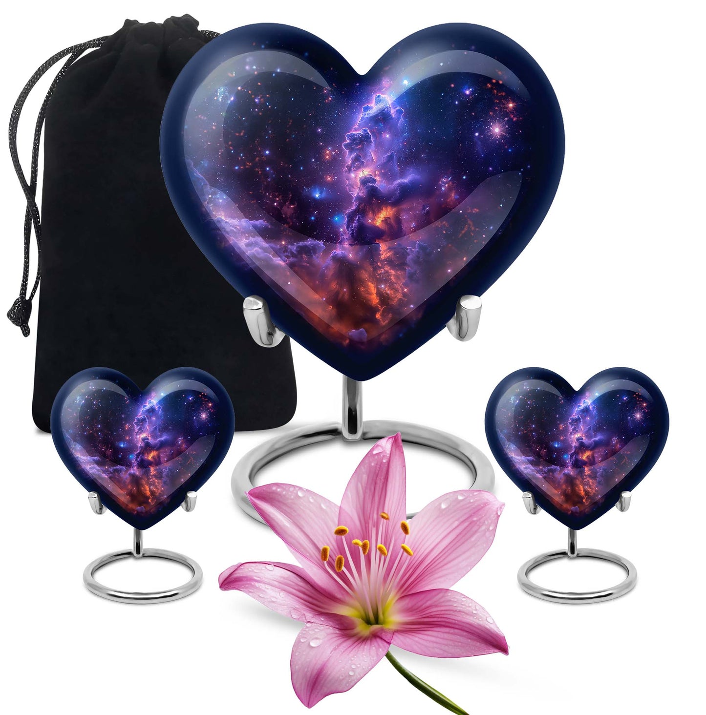 Personalized Galaxy Cremation Urn for Human Ashes - 10-inch, 200 cu in - Yatskia