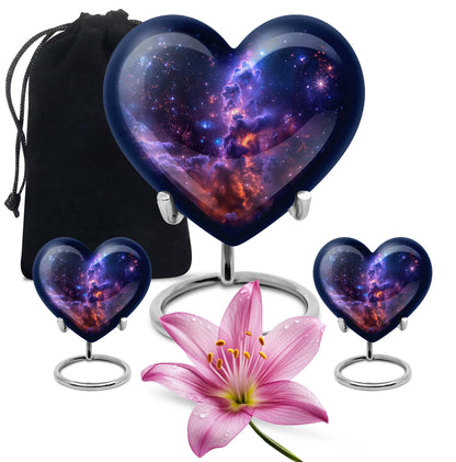 Personalized Galaxy Cremation Urn for Human Ashes - 10-inch, 200 cu in - Yatskia