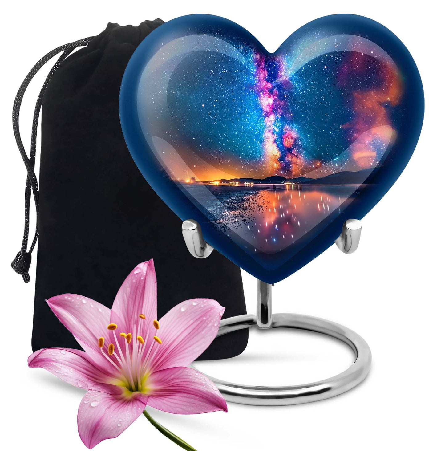 Personalized Galaxy Cremation Urn for Adult - 10-inch, 200 cu in - Yatskia