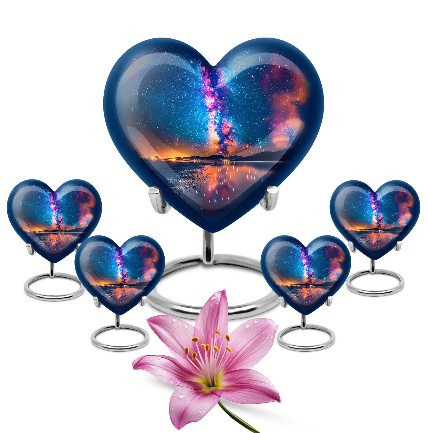 Personalized Galaxy Cremation Urn for Adult - 10-inch, 200 cu in - Yatskia