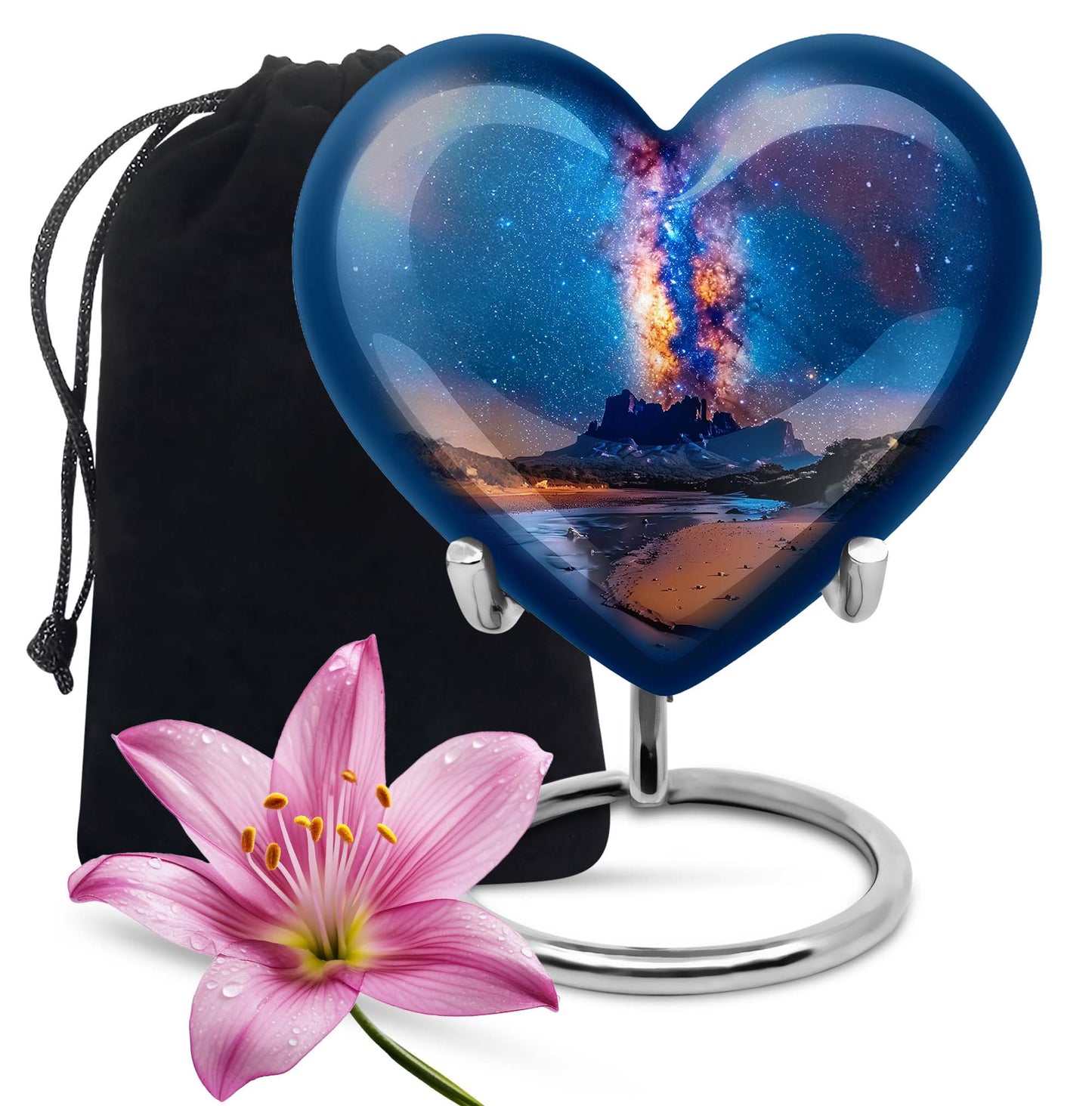 Personalized Galaxy Cremation Urn for Loved One - 10-inch, 200 cu in - Yatskia
