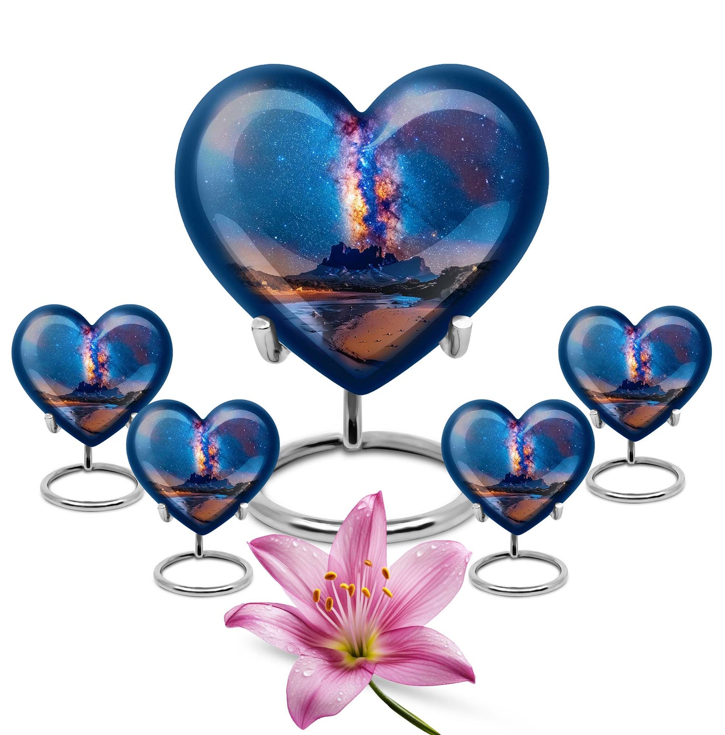 Personalized Galaxy Cremation Urn for Loved One - 10-inch, 200 cu in - Yatskia