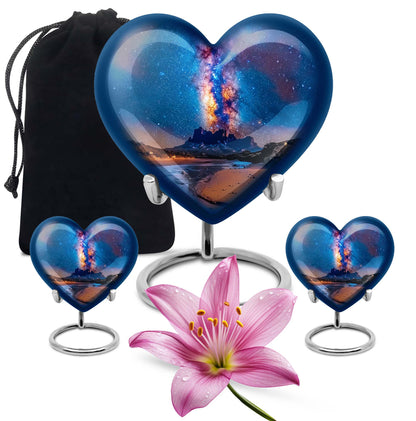 Personalized Galaxy Cremation Urn for Loved One - 10-inch, 200 cu in - Yatskia