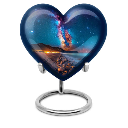 Personalized Galaxy Cremation Urn for Adults - 10-inch, 200 cu in - Yatskia