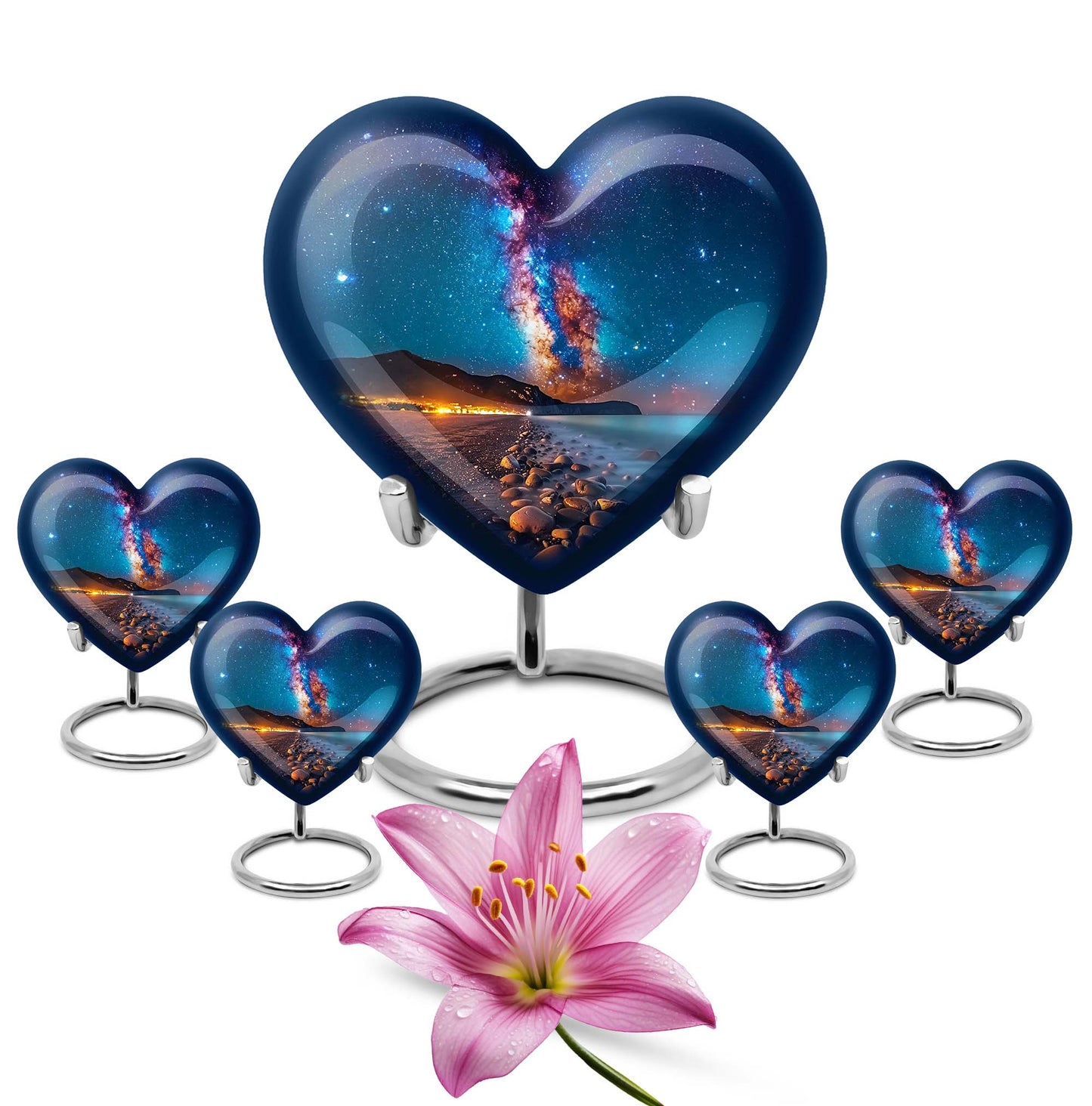 Personalized Galaxy Cremation Urn for Adults - 10-inch, 200 cu in - Yatskia