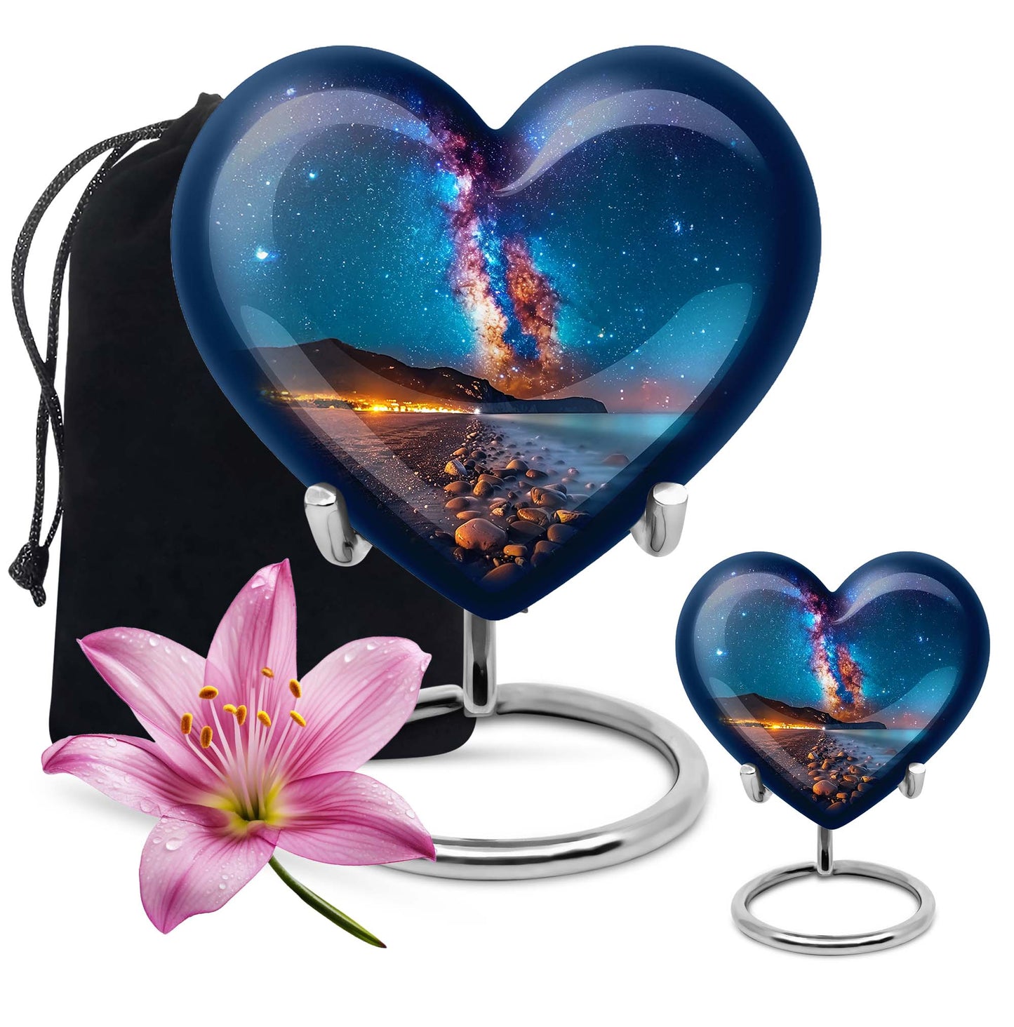 Personalized Galaxy Cremation Urn for Adults - 10-inch, 200 cu in - Yatskia
