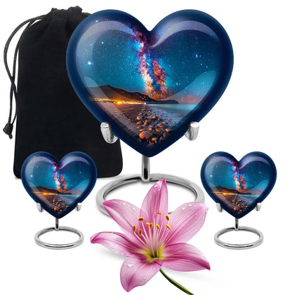 Personalized Galaxy Cremation Urn for Adults - 10-inch, 200 cu in - Yatskia