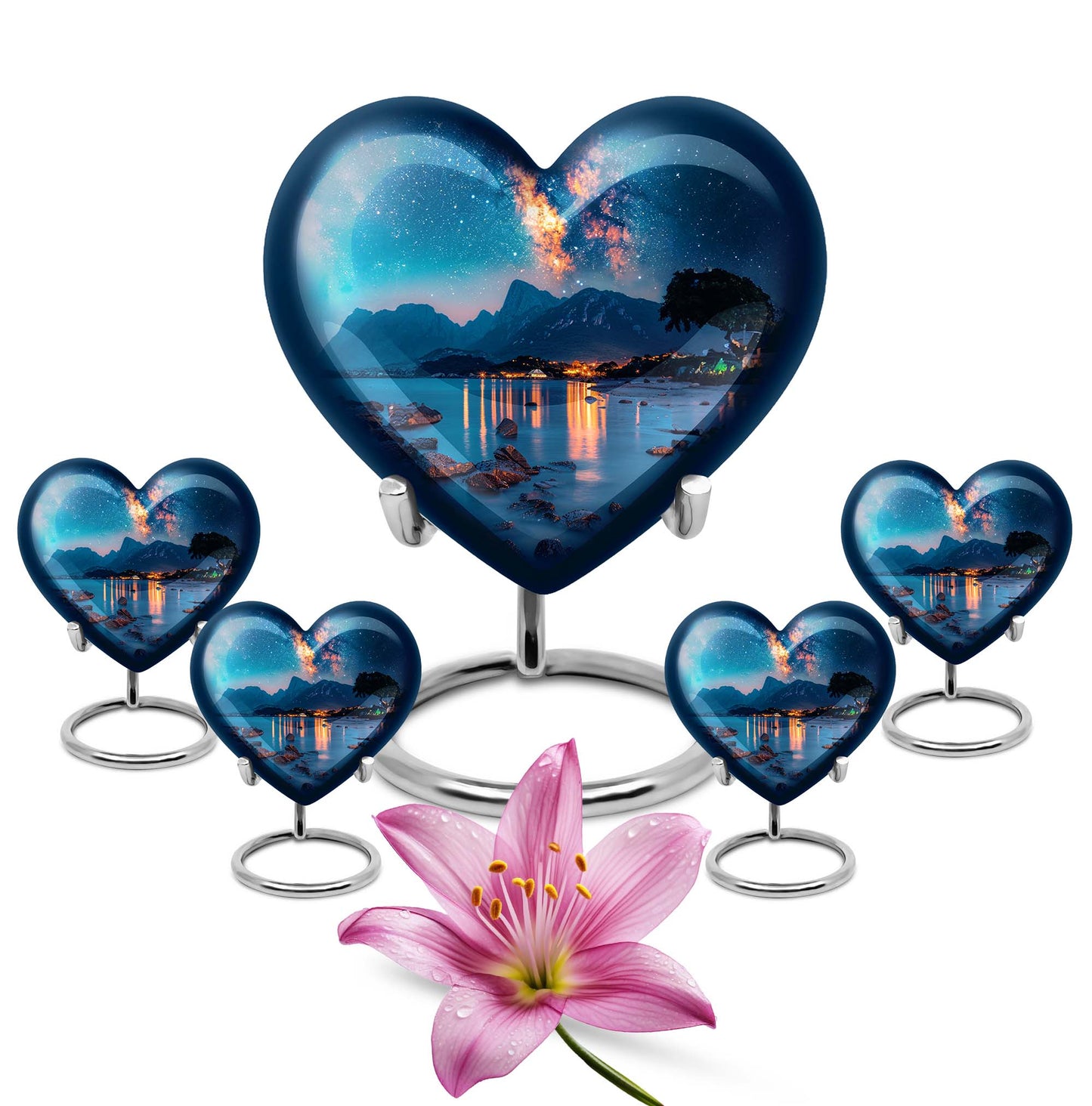 Personalized Galaxy Keepsake Urn for Adult - 10-inch, 200 cu in - Yatskia
