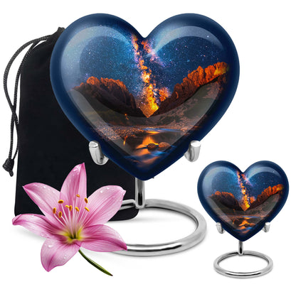 Personalized Galaxy Cremation Urn for Adults - 10-inch, 200 cu in - Yatskia