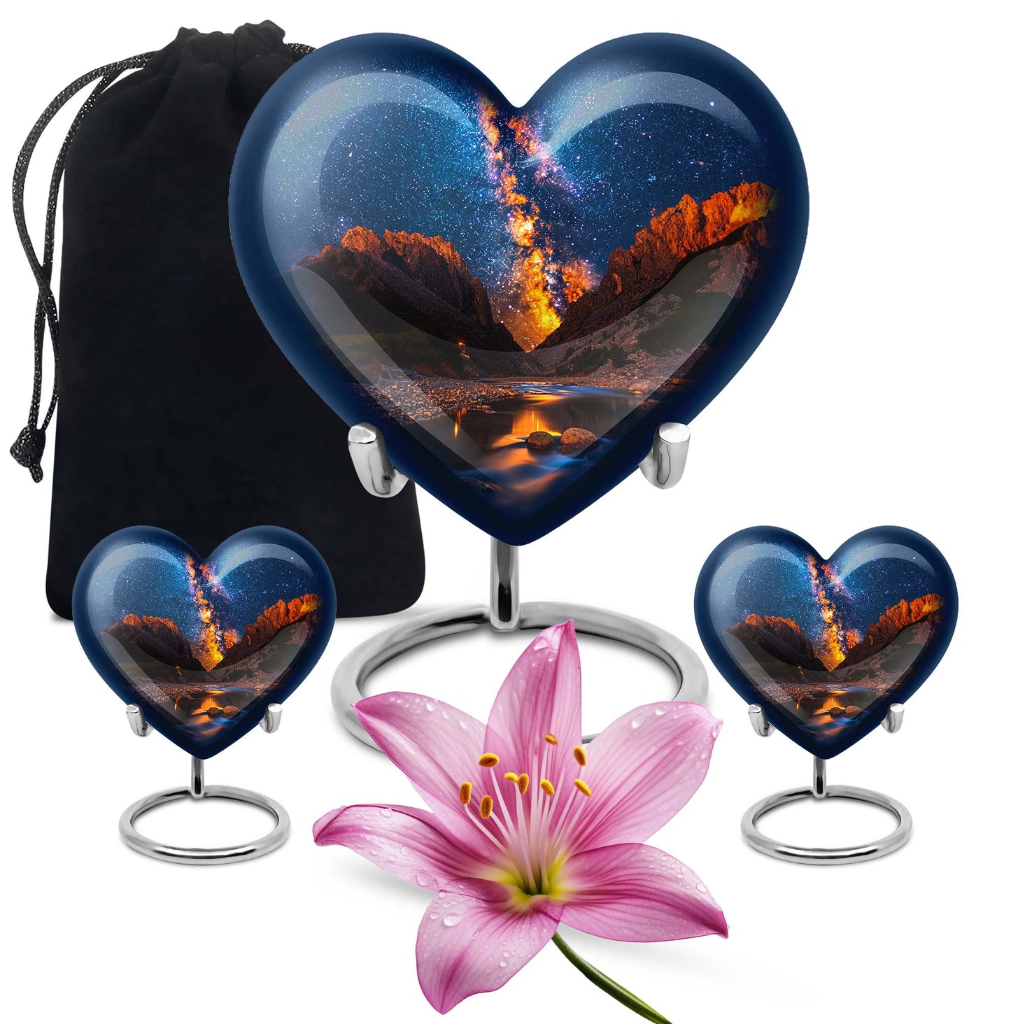Personalized Galaxy Cremation Urn for Adults - 10-inch, 200 cu in - Yatskia
