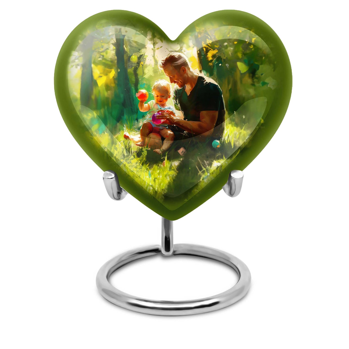 Personalized Father Keepsake Urn for Human Ashes - 10-inch, 200 cu in - Yatskia