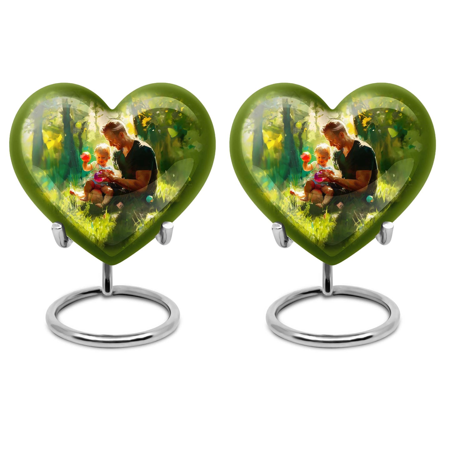 Personalized Father Keepsake Urn for Human Ashes - 10-inch, 200 cu in - Yatskia