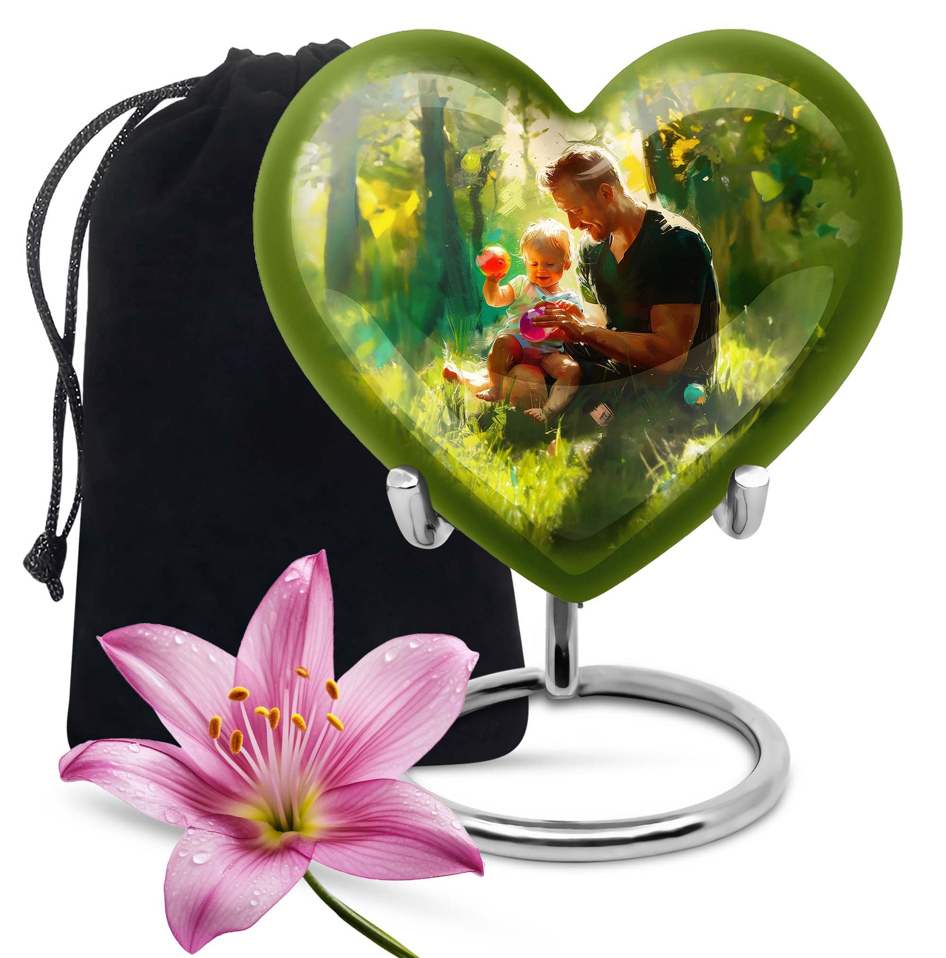 Father & Kids Large & Small Cremation Urns For Human Ashes